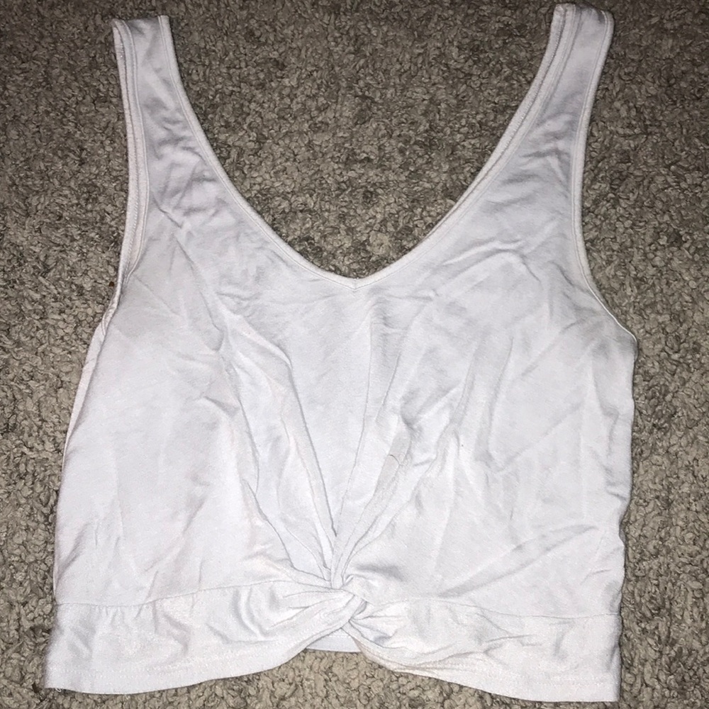 Light blue tank top with tie